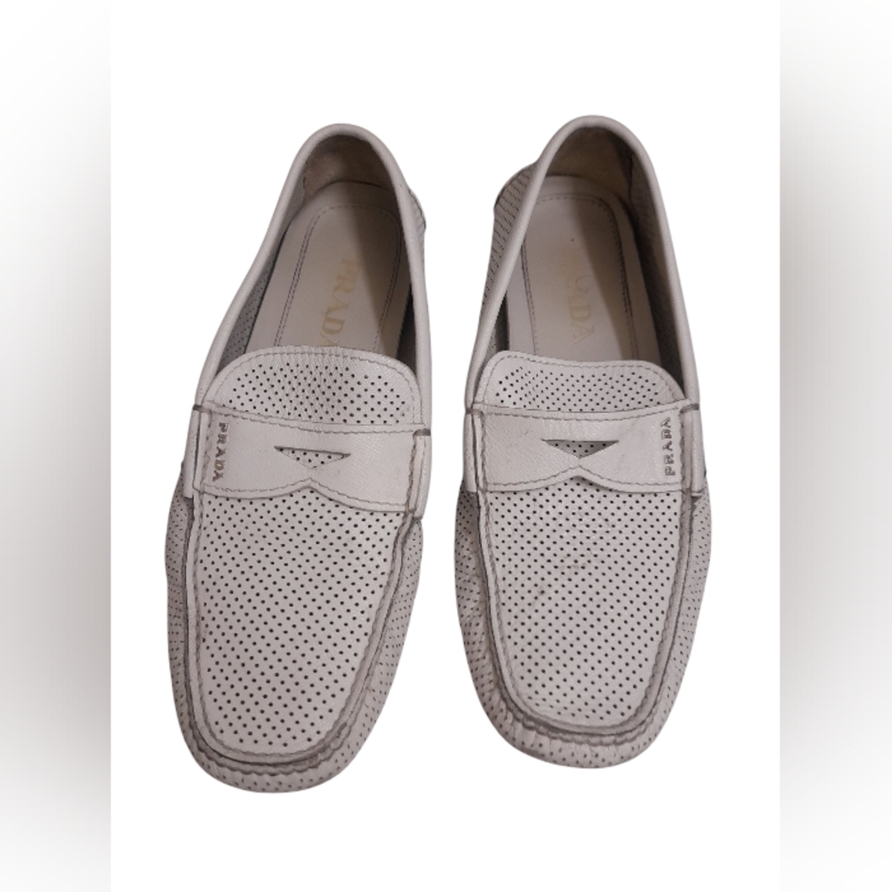 Prada Men's Perforated Loafers 7.5